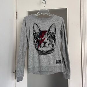 XS Bowie cat sweatshirt from Spain